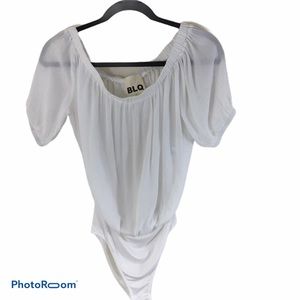 BLQ Open Back Peasant Top with Snap Crotch Size 0